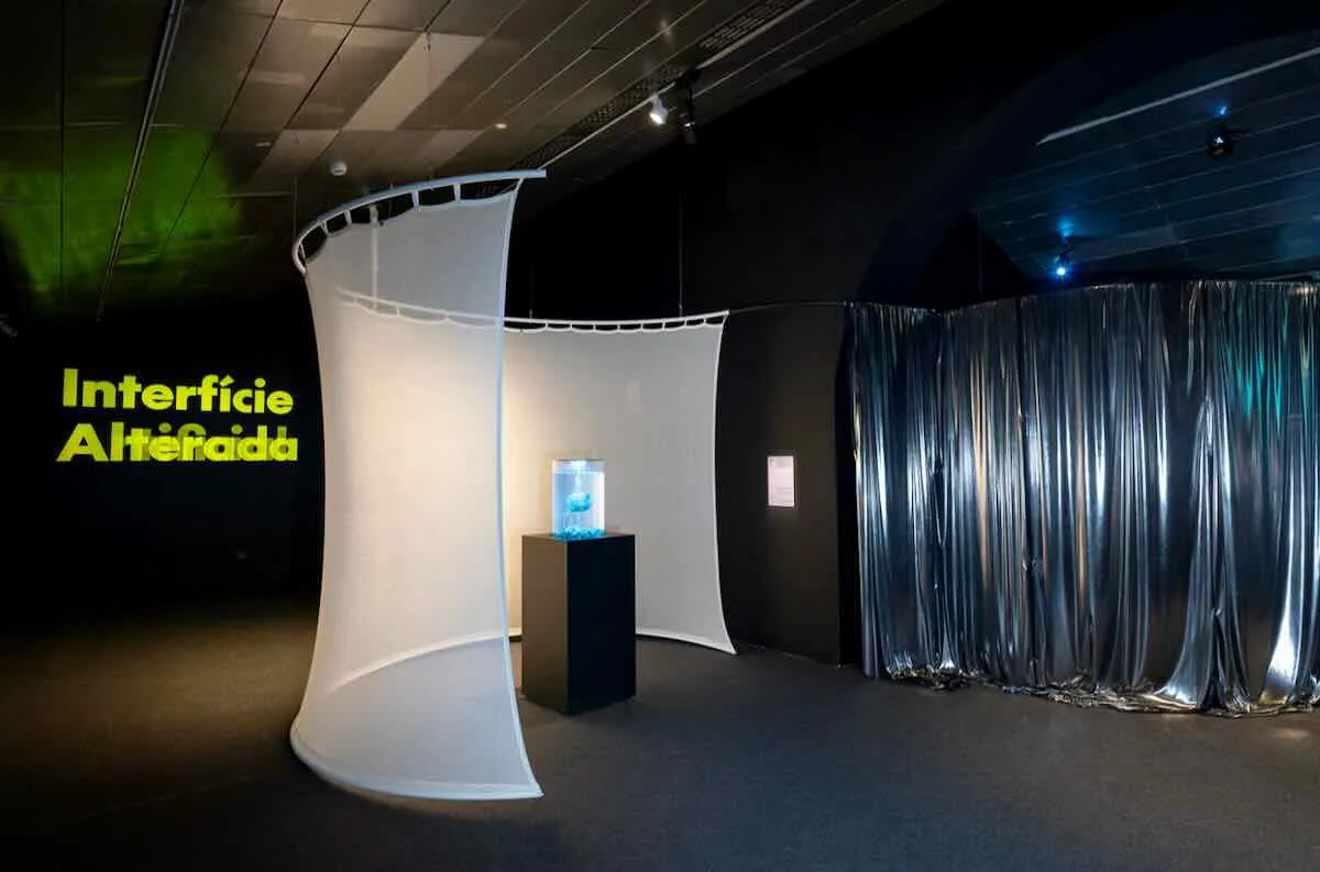 Installation view of ArchaeaBot in AI: Artificial Intelligence at CCCB in Barcelona.