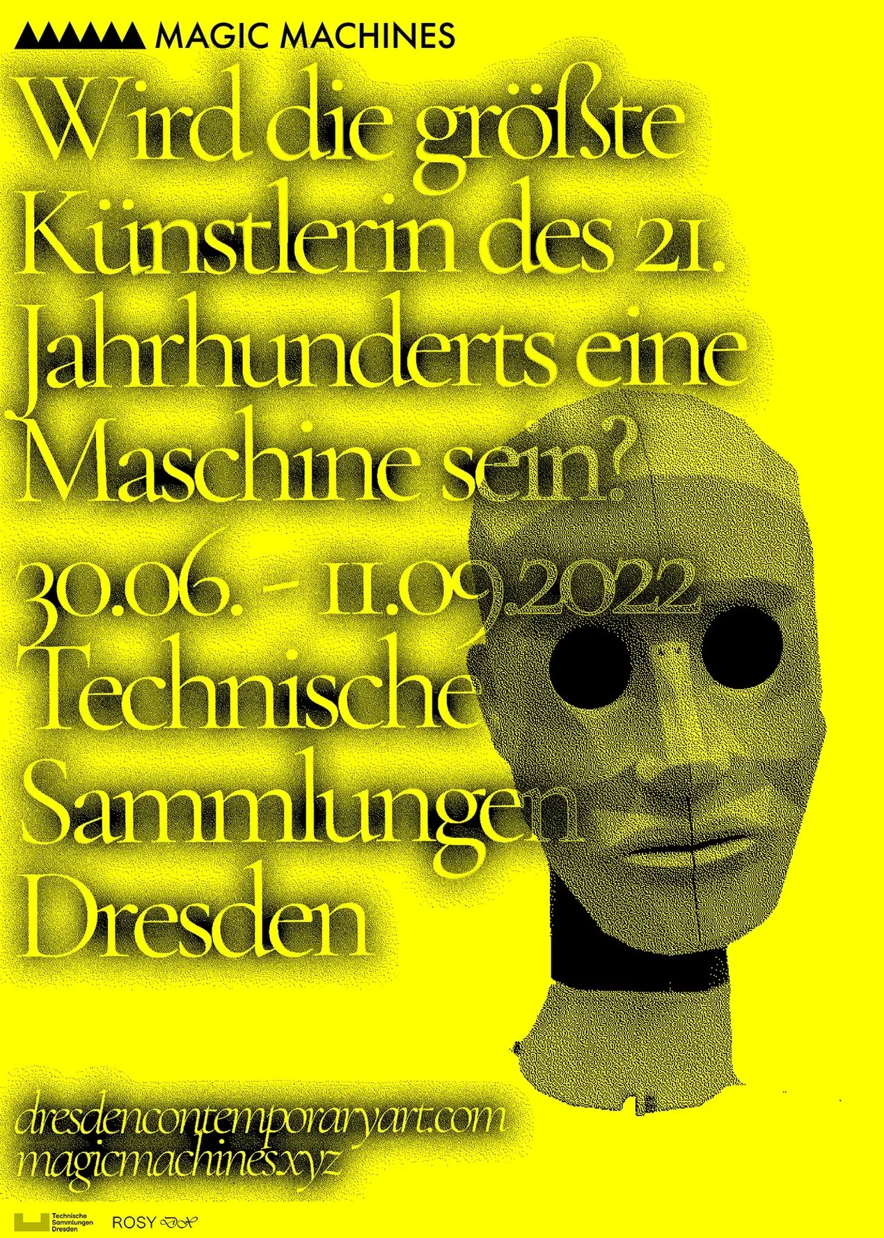 Poster for the Magic Machines exhibition at Technische Sammlungen Dresden.