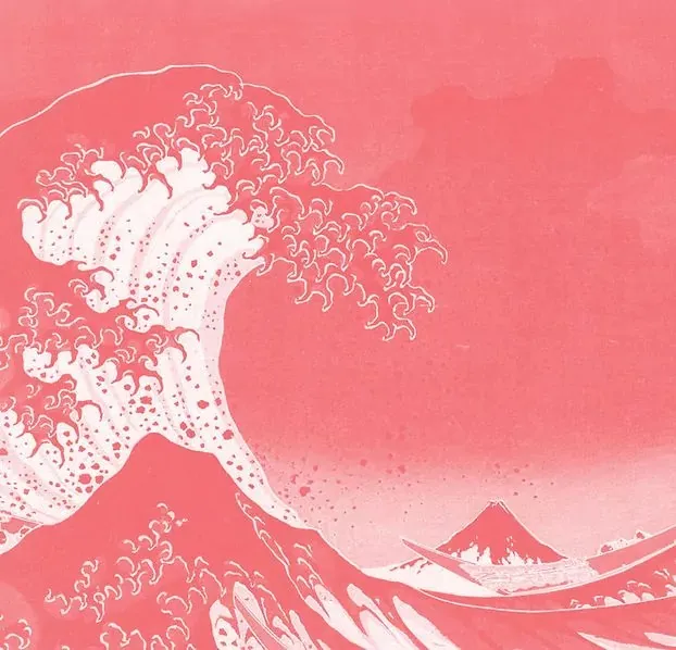 Promotional image for the AI Hokusai residency featuring the text Why Hokusai?